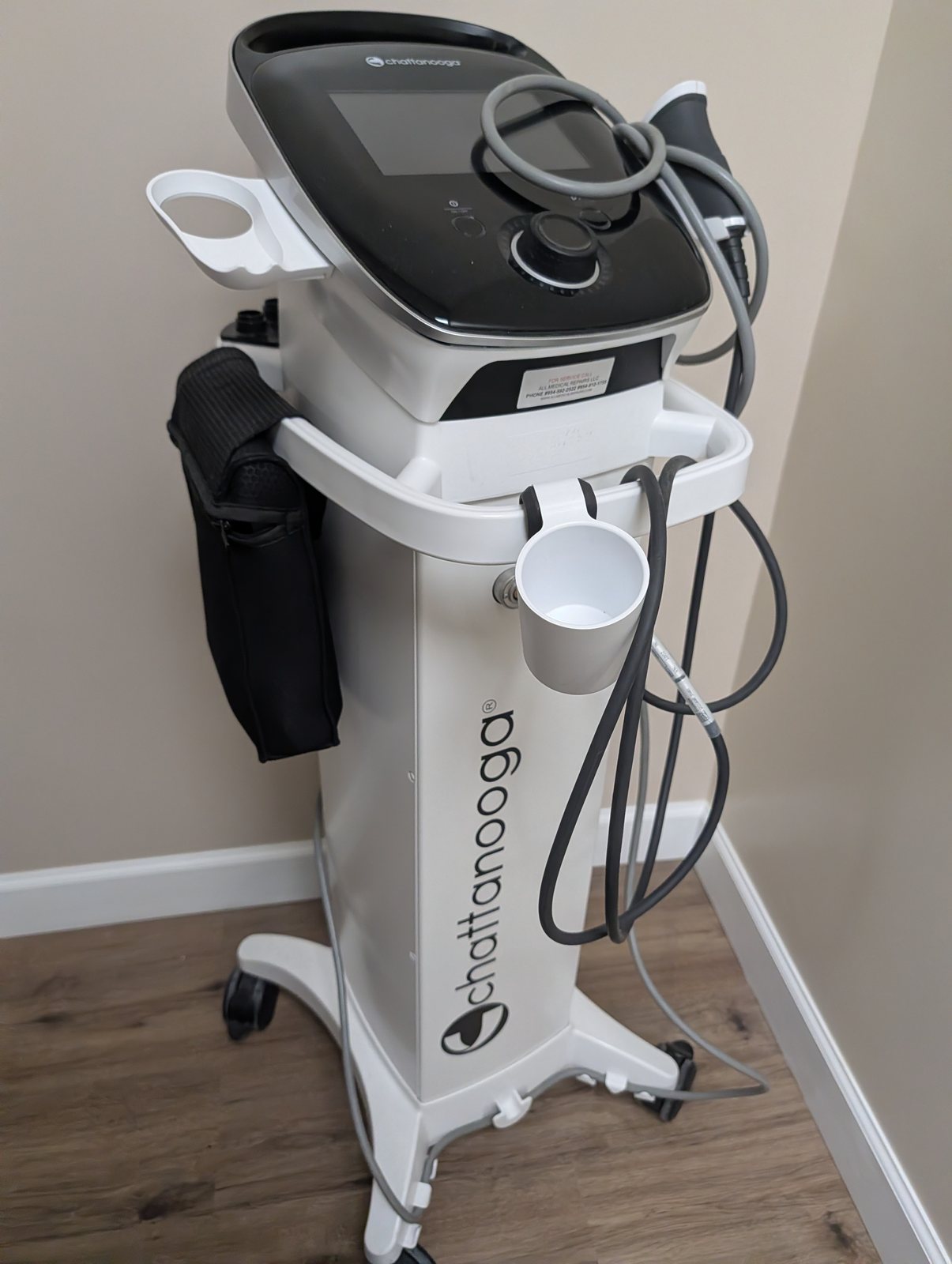 The Chattanooga shockwave system used in the Knot Relief Program at McNamara Chiropractic Center in Lighthouse Point, FL